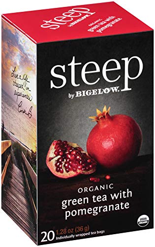 Steep by Bigelow - Organic Green Tea Pomegranate 20 Ct.