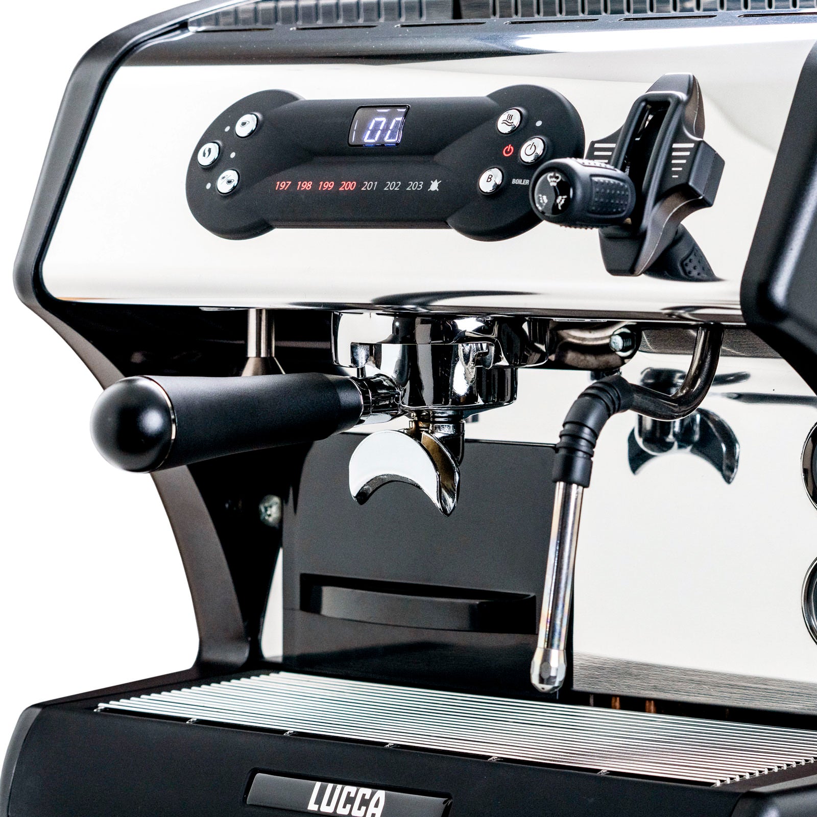 Lucca-A53-Pro-Espresso-Machine-Front-KO-by-Clive-Coffee