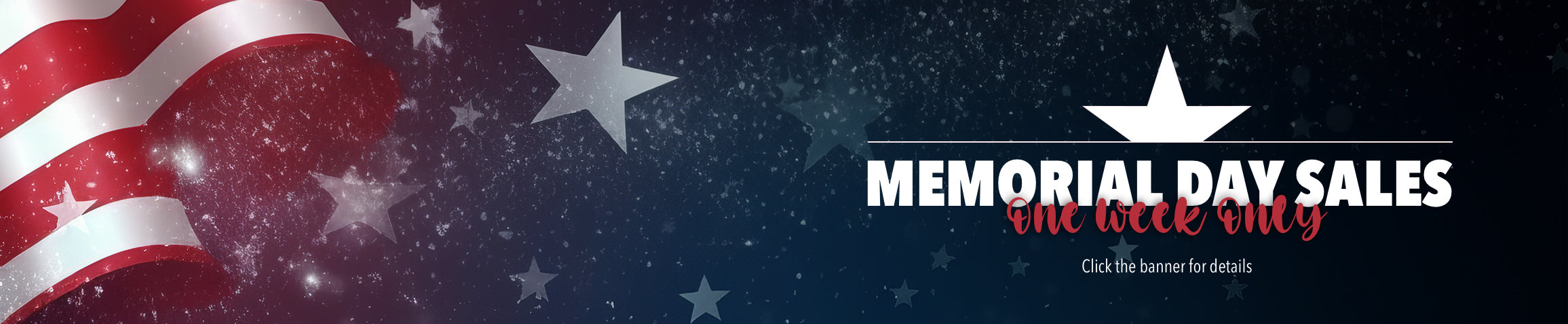 Memorial Day sales banner