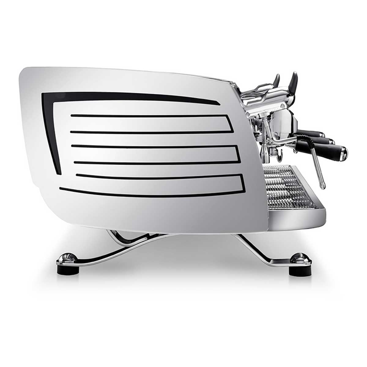 side view of the victoria arduino black eagle volumetric commercial espresso machine