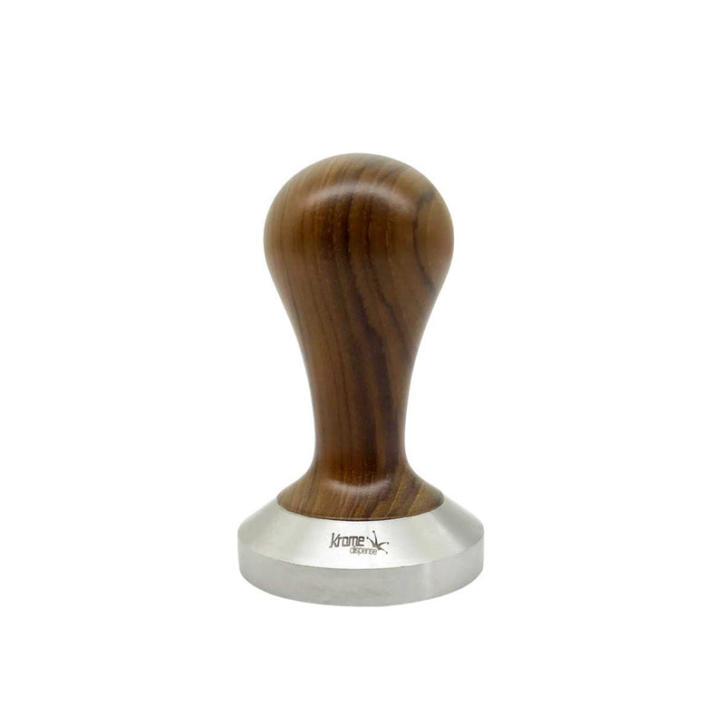 Krome Espresso Tamper Flat (Wood)