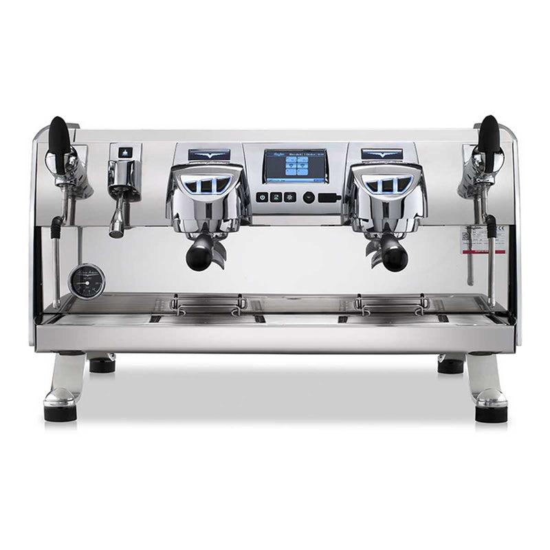 front of a 2 group victoria arduino black eagle volumetric commercial espresso machine