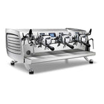 front angle of a 3 group victoria arduino black eagle volumetric commercial espresso machine